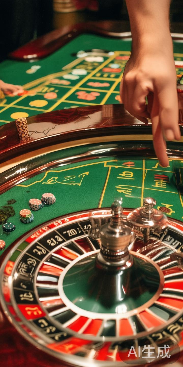 轮盘：玩家下注于数字、颜色或范围，等待轮盘停止后，