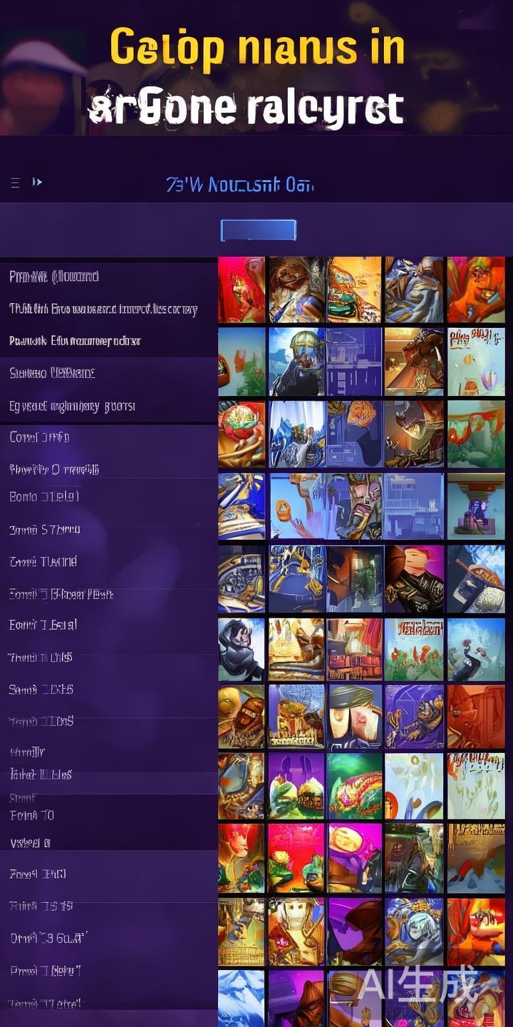 1.&nbsp;游戏界面导航
主界面布局合理，分类明确。通